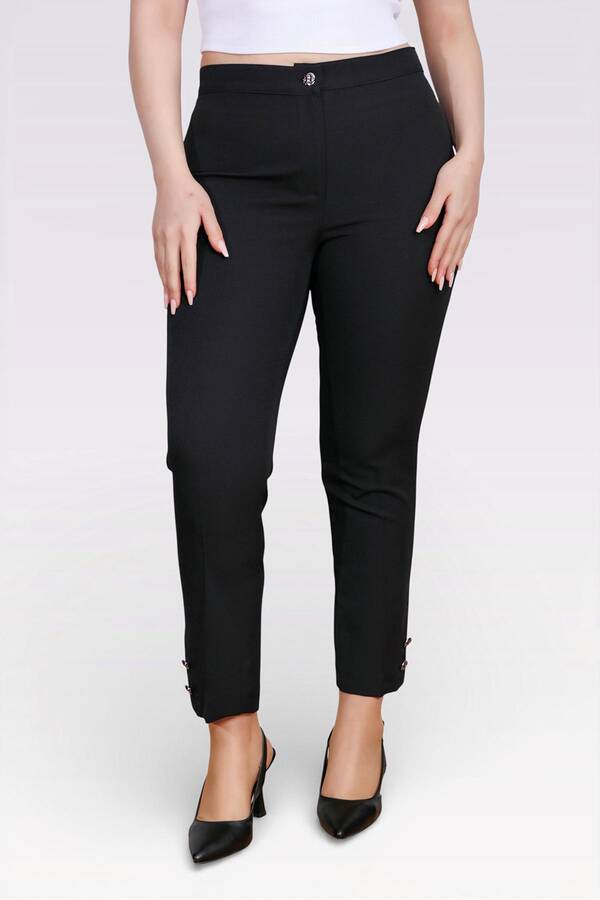 30106 ŞIK DÜĞME DETAYLI BİLEK BOY PANTOLON