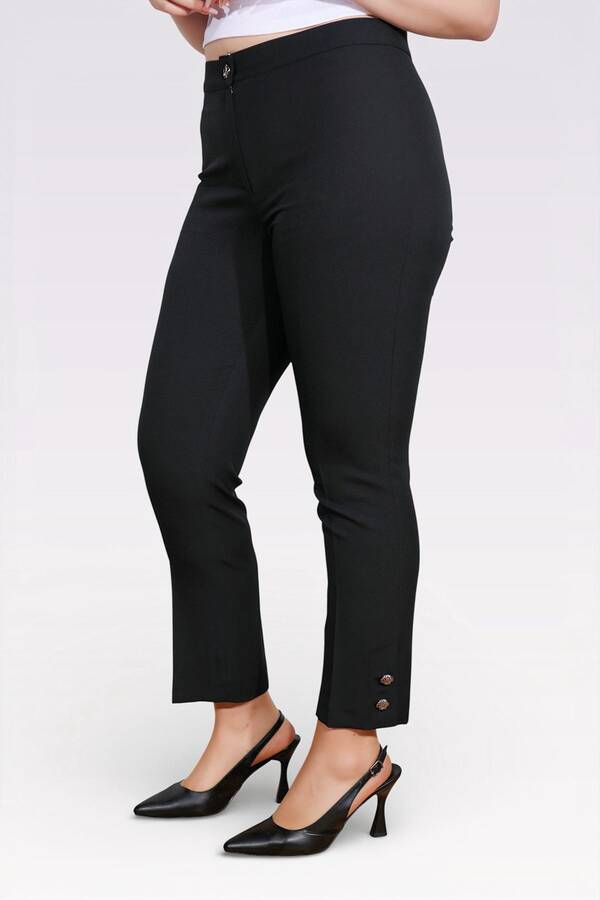30106 ŞIK DÜĞME DETAYLI BİLEK BOY PANTOLON