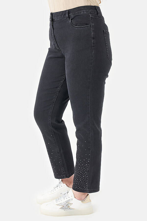 30114 TAŞ DETAYLI BİLEK BOY KOT PANTOLON - 4