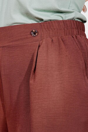 30176 BELİ LASTİKLİ BORU PAÇA AYROBİN PANTOLON - Thumbnail