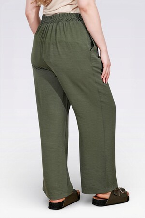 30176 BELİ LASTİKLİ BORU PAÇA AYROBİN PANTOLON - Thumbnail