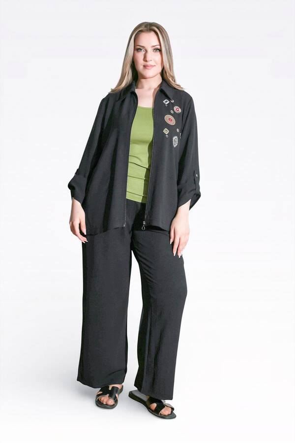 TOLGA SARAÇOĞLU - 30176 BELİ LASTİKLİ BORU PAÇA AYROBİN PANTOLON