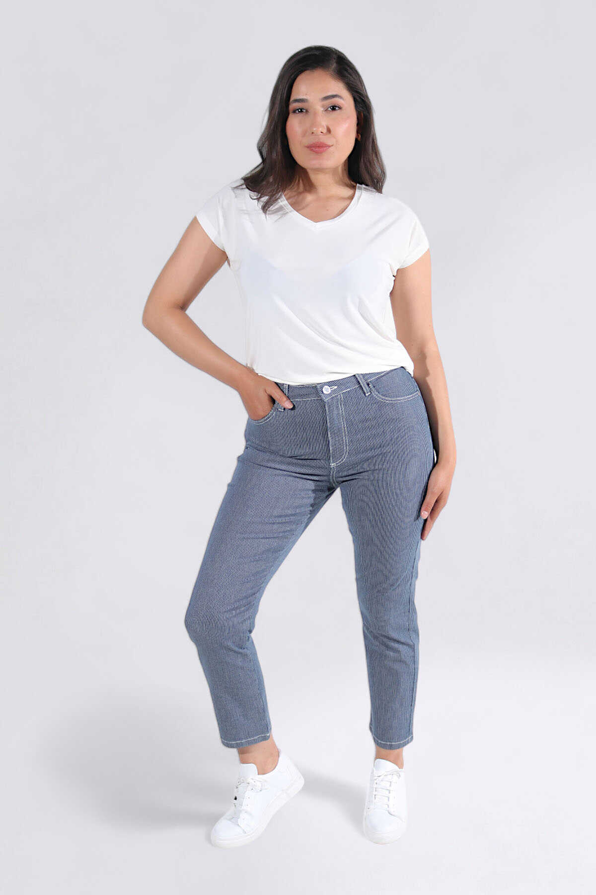 30208 Çizgili Spor Pantolon