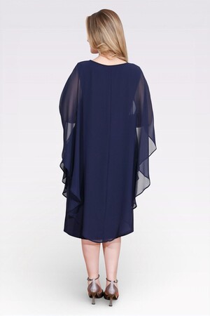 40177 AKSESUAR DETAYLI RAHAT KESİM ABİYE ELBİSE - Thumbnail