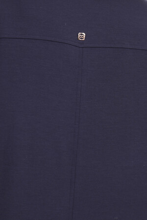 40181 GOLD DÜĞME DETAYLI KISA KOL ÖRME ELBİSE - Thumbnail