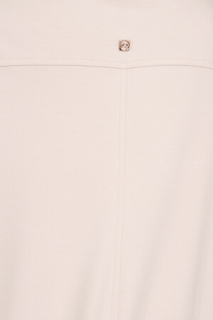 40181 GOLD DÜĞME DETAYLI KISA KOL ÖRME ELBİSE - Thumbnail