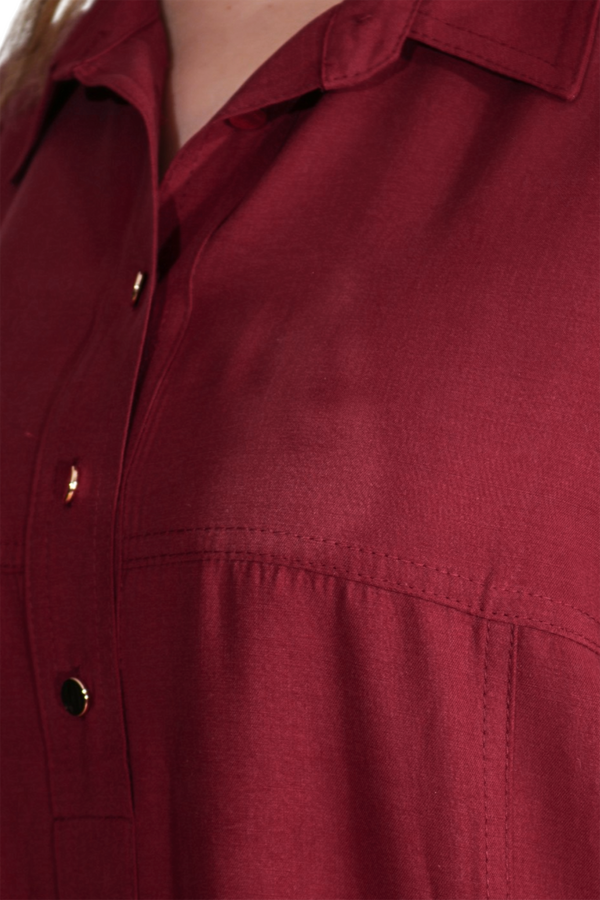 40279 LİYOSEL KUMAŞ RAHAT KESİM ASTARSIZ ELBİSE