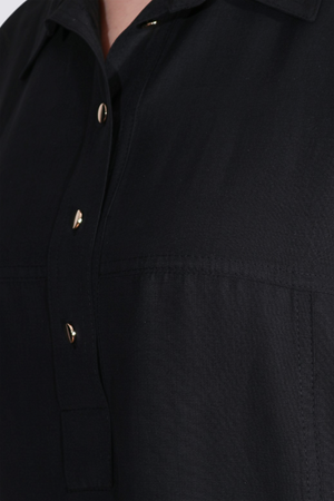 40279 LİYOSEL KUMAŞ RAHAT KESİM ASTARSIZ ELBİSE - Thumbnail