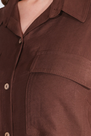 40286 MODAL KUMAŞ KISA KOL CEPLİ ELBİSE - Thumbnail