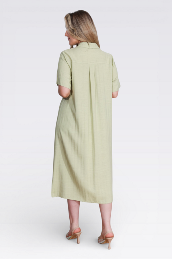 40289 HAFİF KUMAŞ KISA KOL ELBİSE