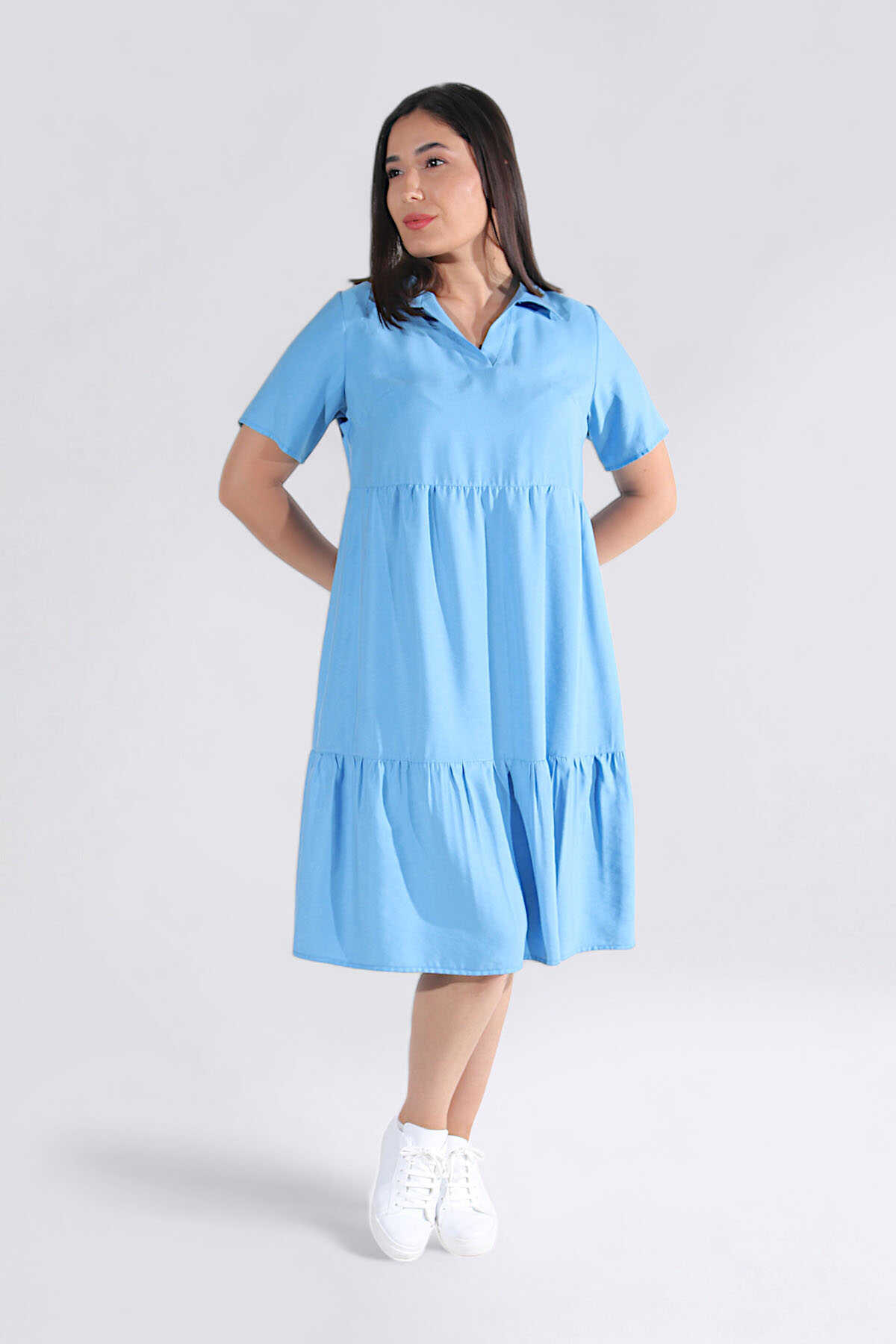 40355 Kısa Kol Modal Kumaş Spor Elbise