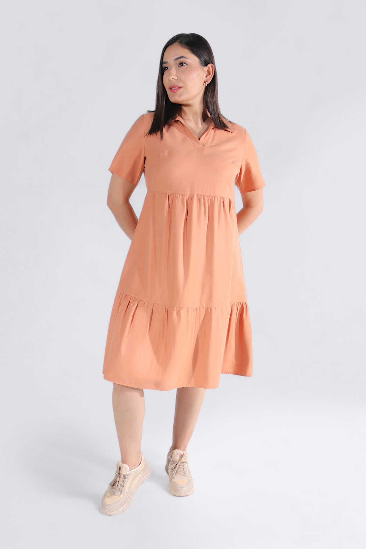 40355 Kısa Kol Modal Kumaş Spor Elbise