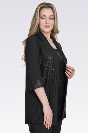 50137 PUL DETAYLI ŞIK ÖRME TUNİK - Thumbnail