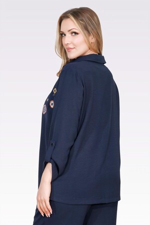 50138 NAKIŞ DETAYLI FERMUARLI AYROBİN CEKET - Thumbnail