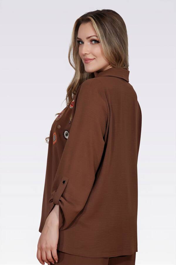 50138 NAKIŞ DETAYLI FERMUARLI AYROBİN CEKET