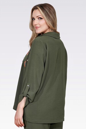 50138 NAKIŞ DETAYLI FERMUARLI AYROBİN CEKET - Thumbnail