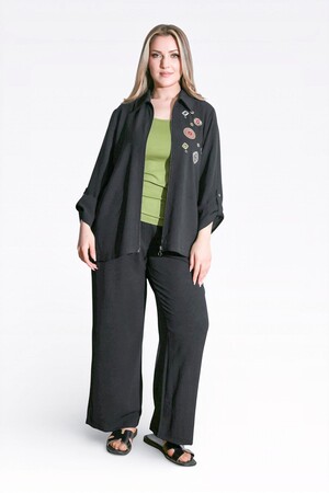 50138 NAKIŞ DETAYLI FERMUARLI AYROBİN CEKET - Thumbnail