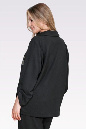 50138 NAKIŞ DETAYLI FERMUARLI AYROBİN CEKET - Thumbnail