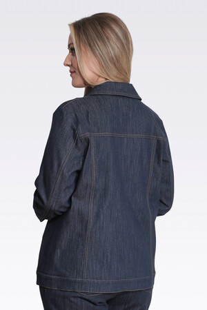 50166 ŞIK DÜĞME DETAYLI DENİM CEKET - Thumbnail