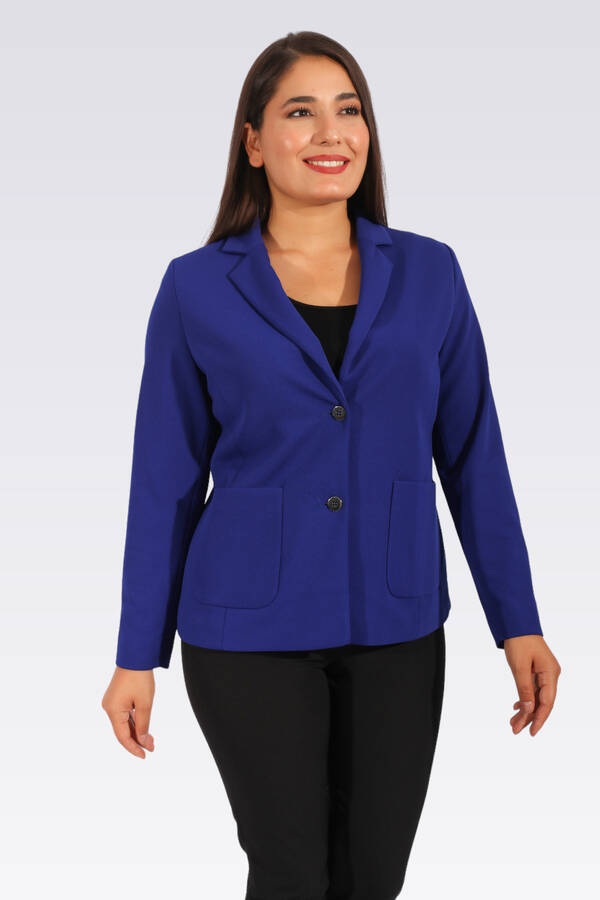 50254 KREP DOKULU ESNEK KUMAŞ CEKET - 1