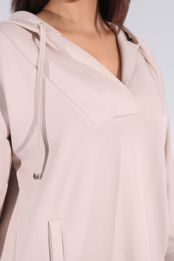 50259 RAHAT KESİM KAPÜŞONLU SWEATSHİRT - 8