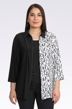 50281 RAHAT KESİM FERMUARLI DESENLİ CEKET - 1